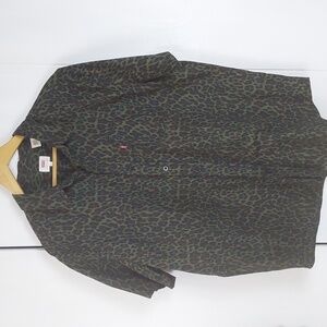 Levi's- Mens Green Black Camo like Button down Dress Shirt Sz.XL